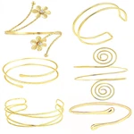 Yuyassjy Minimalist Gold Arm Cuff Bracelet Upper Band Bangle For Women. Fixed Price $17.61.