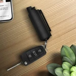 Black Hard Case Personal Defense Pepper Spray Keychain With Belt Clip. Fixed Price $8.99.