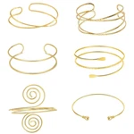 Adullpony 6 Pcs Gold Upper Arm Cuff Bracelets For Women - Boho Open Band. Fixed Price $26.45.