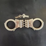 Steel Security Professional Police Restraint Hinged Handcuffs Double Lock 4 Keys. Fixed Price $84.90.