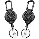 Mngarista 2-pack Retractable Keychain, Heavy Duty 10 Carbon Fiber Black 2 Pc.. Fixed Price $27.40.