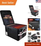 Fireproof Storage Filing Cabinet Box - Perfect For Document And Valuables Safety. Fixed Price $39.50.