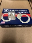 Smith & Wesson Model 100p Chain-linked Push Pin Handcuffs. Fixed Price $75.00.
