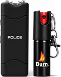 Police Stun Gun Burn Pepper Spray Combo For Self Defense Security 801 Black. Fixed Price $17.99.