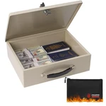 Polspag Fireproof Document Box W/ Key Lock & Money Bag Safe Storage. Fixed Price $91.90.