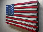 Large American Flag Wall Hanging Gun Concealment With Two Secret Compartments. Fixed Price $449.44.