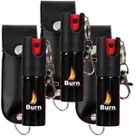 3 Pack Burn Pepper Spray 1/2oz Security Self Defense In Black Keychain Holster. Fixed Price $15.95.