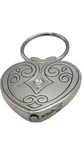 Brighton Heart Key Ring Holder Silver Tone Crystal Scroll Keychain Fob. Fixed Price $24.44.