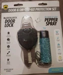 *guard Dog* Security Door Lock & Pepper Spray Protection Set. Fixed Price $24.99.