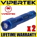 (2) Vipertek Blue Vts-t03 Heavy Duty Metal Stun Gun Self Defense Wholesale Lot. Fixed Price $33.99.