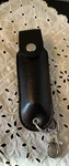 Blk Leather Pepper Spray/mace Holster Key Ring 5.5 Long, 1.75 Wide Snap Close. Fixed Price $21.00.