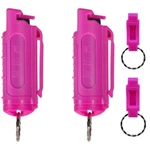 2 Pack Police Magnum Pepper Spray .5oz Hot Pink Molded Keychain Qr Self Defense. Fixed Price $13.95.