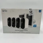Arlo Essential 2k Outdoor Wireless Security 4-cameras & 2 Solar (vmc3450-1scnas). Fixed Price $190.00.