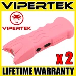 (2) Vipertek Pink Vts-979 Heavy Duty Stun Gun Self Defense Wholesale Lot. Fixed Price $33.99.