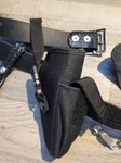 Pro Black Basketweave Leather Dutyman Utility Tactical Belt Holster Prop Size 32. Fixed Price $49.00.
