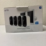 Arlo Security Cameras, 4 Camera Outdoor With Solar Panels, 2k - Vmk3450. Fixed Price $119.99.