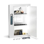 Grimtron Quick Access White Wall Safe With Removable Pegboard & Shelfs, Flat .... Fixed Price $140.13.