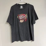 Vtg Delta Pro Weight Berries & Cream Dr Pepper Xl Size Gray Solid T-shirt Cotton. Fixed Price $16.00.