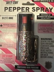 Super-cute Safety Stuff Pepper Spray Key Chain 10-12 Ft. Range Confetti Glitter. Fixed Price $12.99.