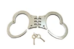 Defender Hinged Stainless Steel Handcuffs With Double Lock Heavy Duty. Fixed Price $19.99.