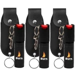 3 Pack Burn Pepper Spray 1/2oz Self Defense Keychain With Black Security Holster. Fixed Price $15.50.