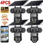 3 Lens 12mp Solar Battery Home Security Camera Outdoor Wifi Wireless Ptz Cctv A. Fixed Price $195.98.