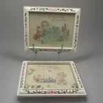 Set Of 2 Vintage Christian Nursery Wall Art W/hand Painted Wooden Frames 10x13. Fixed Price $32.00.