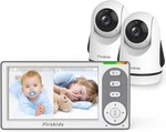 Split-screen Baby Monitor With 2 Cameras No Wifi, 30h Battery, Pan-tilt-zoom, Mo. Fixed Price $149.99.