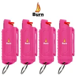 4 Burn Pepper Spray Self Defense Keychain 1/2oz Pink Security Case Molded. Fixed Price $19.95.