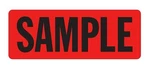 Sample Label, 1.5" X 4", Red & Black, Adhesive Backed, Dispnsr Box - Roll Of 500. Fixed Price $36.14.