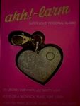 Ahh!-larm Women's Personal Safety Alarm Self-defense Panic Keychain Clip Heart. Fixed Price $10.00.