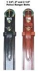 Amish Hand Crafted Police Duty Belt 2 1/4" Ranger 13oz Blk / Brn 30" - 50". Fixed Price $66.00.