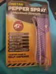 Cheetah Pepper Spray Maximum Strength With Leather Case Purple Bling. Fixed Price $10.00.