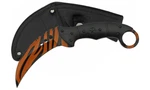 Fixed Blade Knife Orange Black Karambit Tactical Tiger Stripe Fighter. Fixed Price $13.69.