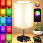 Bluetooth/wifi Rgb & Usb Bedside Table Lamp With 3 Charging Ports And 2 Outl. Fixed Price $56.99.