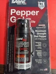 Sabre Pepper Gel Spray Maximum Strength Uv Marking 35 Bursts Attachment Clip. Fixed Price $21.77.