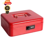 Cash Box With Money Tray, Parrency Large 9.84"), Combo Red. Fixed Price $27.99.
