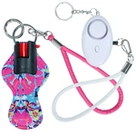 Pepper Spray Keychain With Alarm Personal Saver Wild Pink /white. Fixed Price $18.99.