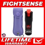 Fightsense Pepper Spray Maximum Strength W / Leather Case Self Defense Purple. Fixed Price $6.99.