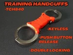Police Push Button Keyless Training Rigid Handcuffs Bdsm Self Bondage Restraints. Fixed Price $270.08.