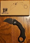 Battltac Double-lock Karambit Knife-6.16" D2 Steel Curved Blade - New In Package. Fixed Price $44.79.