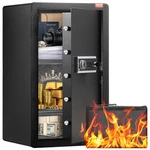 Vevor Single Door 4.0 Cu.ft Safe Box With Key Lock Password & Fingerprint Black. Fixed Price $170.99.