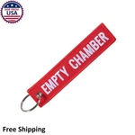 Empty Chamber Keychain Red Safety Tag Aviation Pilot Gift Range Gear Key Ring. Fixed Price $8.42.