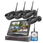 Security Camera System 4pcs Wireless Wi-fi With Audio Recording Nightvision Wate. Fixed Price $295.92.