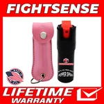 Fightsense Pepper Spray Maximum Strength Leather Case Self Defense Pink. Fixed Price $6.99.