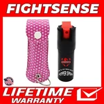 Fightsense Pepper Spray Maximum Strength W--leather Case Self Defense Pink Blin. Fixed Price $6.99.