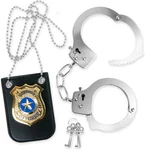 Kangaroo Toy Police Metal Handcuffs With Keys And Badge For Kids -.... Fixed Price $14.70.