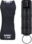 Self-defense Kit With Pepper Spray And Stun Gun Flashlight, 25 Bursts, 10-f. Fixed Price $43.95.