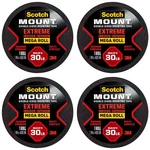 Scotch Mount Extreme Double Sided Mounting Tape Mega Roll 4pc Lot Indoor Outdoor. Fixed Price $54.95.