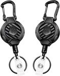 Mngarista 2-pack Retractable Keychain, Heavy Duty 10 Oz Retraction 3k Carbon Fib. Fixed Price $19.83.